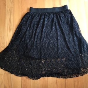 Lularoe Lola skirt. Black lace. Large